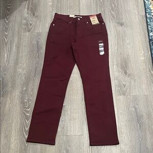 Levi's Classic Straight Maroon Pants Size 4